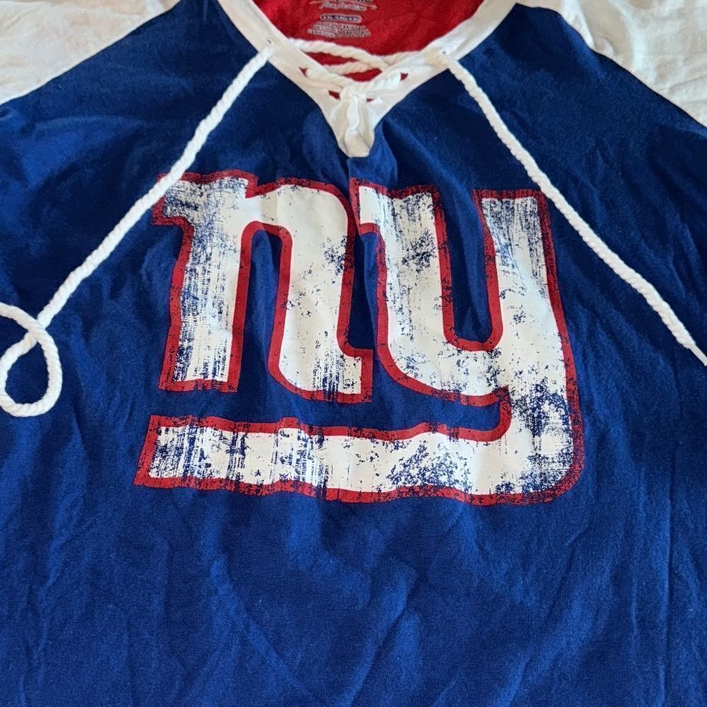 Royal Blue NY GIANTS Logo Raglan Sleeve Jersey XXL - Picture 3 of 7